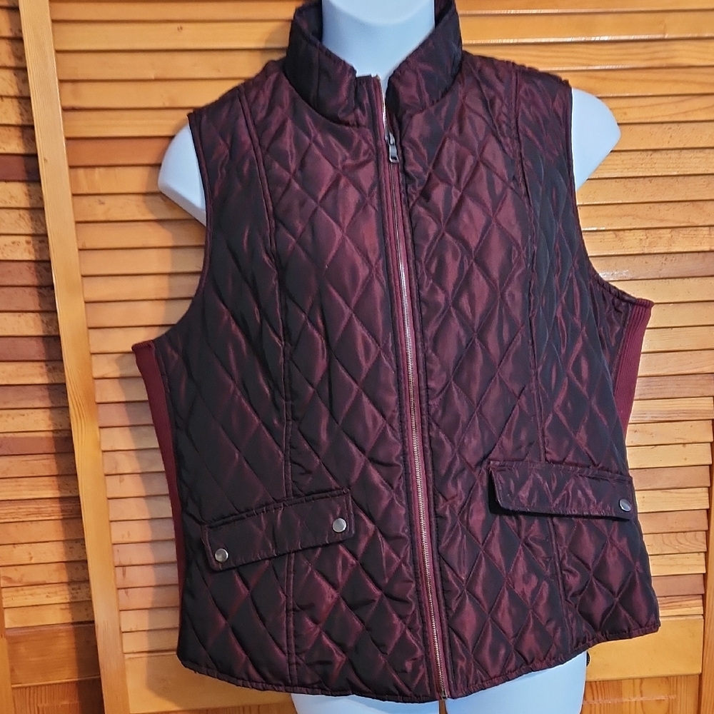 Westport Burgundy Quilted Women's Vest